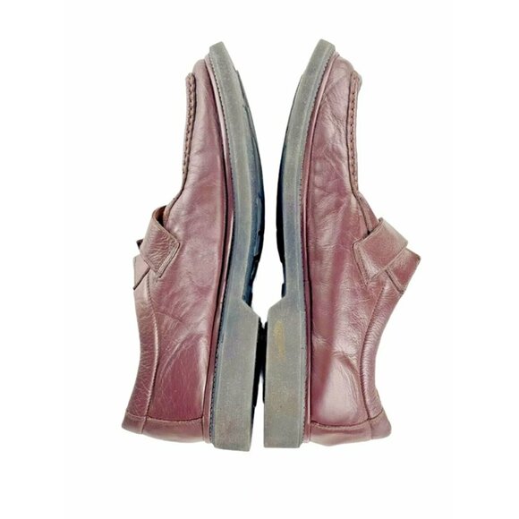 Hitchcock 719213 Mens Maroon Leather Hook And Loop Casual Shoes Size‎ 6 B - Picture 4 of 8